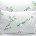 2 Pack King Size Rayon Derived from Bamboo Pillow, Cooling Shredded Memory Foam Bed Pillows Sets for Back, Stomach, Side Sleepers, Adjustable to Soft / Firm, Washable Cover, King (Pack of 2)