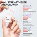 7 x Nail Ridge Filler For Damaged Nails: Gelike ec 8 in 1 Nail Strengthener for Thin Nails and Growth,Protein Nail Ridge Filler with Top Coat Free