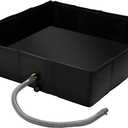 MABOZOO Portable Shower Pan, 41" x 41" x 10" Outdoor Shower Base Foldable Shower Base with Drain Pipe Camping Shower Mat for Indoor & Outdoor