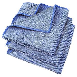 Buffalo Industries (64000) 12" x 12" Ultra Absorbent, Gentle Microfiber Cleaning Cloths, Pack of 3 - Ultra-Fine Fibers Pick up Dirt and Polish Fine Finishes, Glass, Electronics, Appliances, Furniture
