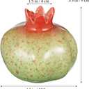 Didiseaon Pomegranate Vase, Realistic Red Vase Ceramic Fruit Planter with Internal Water Culture Compartment for Home Office Bookshelf Pomegranate DecorAesthetic Bud Centerpieces 4.13x3.54in