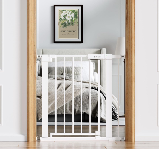 Babelio 26-31 in Baby Gate for Stairs, PressGuard Pet Gate with Wide Door