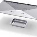 Geesta Grill Grease Tray Set, Stainless Steel Grill Replacement Parts, 24" - 27" Adjustable Grill Drip Pans Fit for Gas Grill from Dyna Glo, Nexgrill, Backyard Grill, Expert, BHG, Kenmore and More