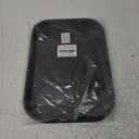 New Star Foodservice 24852 Restaurant Grade Non-Slip Tray, Plastic, Rubber Lined, Rectangular, 10-Inch x 14-Inch, Black