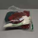 RFAQK 18 Inches Large Christmas Stockings 4 Pack - Burgundy Red, Ivory White, Green - Stretchable Knitted Xmas Stockings with 50Pcs Personalizeable Gift Tags for Family Holiday Christmas Dcor