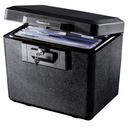 SentrySafe Black Fireproof Document Box with Key Lock, Safe Secures Files and Documents for Home or Office, 0.61 Cubic Feet, 13.6 x 15.3 x 12.1 inches, 1170