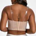 36dd Strapless Bras for Women Longline Beige Pink (Beige)