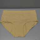 Molasus Women's Cotton Underwear High Waisted Full Coverage Ladies Panties, 5 Pack (Beige, XXL)