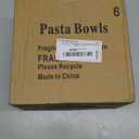 HOMQUEN Pasta Bowls Set of 6, 37oz Salad Bowls Green Soup Bowls, Large Pasta Serving Bowls, Unbreakable Plastic Dinner Bowls, Dinnerware Sets,Valentines Day Gift, Dishwasher Safe (Green)