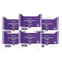 Amazon Basics Makeup Remover Wipes, Gentle Cleansing, Dermatologist Tested, Night Calming, Plant Based, Alcohol-Free, Removes Waterproof Mascara, pH Balanced, 25-Count, 6-Pack