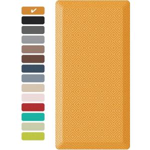 Ophanie Kitchen mats for Floor, 3/4 inch Thick, Kitchen Rugs, 20''x39'' Anti Fatigue Standing Cushioned Mat, Waterproof,Comfort Ergonomic mat for Office, Home, Sink,Orange Non-Slip Bottom