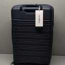 Samsonite Elevation Plus - Carry-On Hardside Luggage with QuickEntry Front Compartment - Scratch Resistant Polypropylene Shell, AirTag Holder, TSA Lock, Airline Approved - Midnight Blue