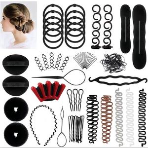 28Pcs DIY Hair Braiding and Modelling Tool Kit - Hair Design Styling Tools, Hair Braiding Tool Kit with Hair Modelling Accessories for Simple and Fast Spiral Braids for Women