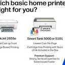 HP DeskJet 2855e Wireless All-in-One Color Inkjet Printer, Scanner, Copier, Best-for-home, 3 month Instant Ink trial included. This printer is only 2.4 ghz capable. (588S5A)