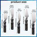 5-piece Large Palette Knife Set Stainless Steel Painting Knives with Wood Handles for Acrylic & Oil Painting Canvas Texturing, Impasto, Color Mixing Art Supplies for Artists and Beginners