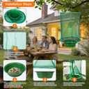 8 Pack Fly Traps Outdoor Hanging, Ranch Fly Traps with Food Bait Tray, Fly Catcher Cage for Indoor or Outdoor Family Farms, Park