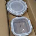 24-Piece Glass Food Storage Containers with Upgraded Snap Locking Lids,Glass Meal Prep Containers Set - Airtight Lunch Containers, Microwave, Oven, Freezer and Dishwasher,White