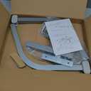 Ladder Stabilizer, Heavy Duty Aluminum Extended Ladder Accessory for Roof Gutter Guard Cleaning Tools, Ladder Stand-Off Wing Span/Wall Ladder Hooks with Non-Slip Rubber Bottom pad.(Patent) (Silver Gray-Aluminum)