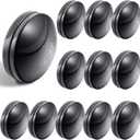 Jetec Magnetic Curtain Weights, Plastic Covered Heavy Duty No Sew Shower Curtain Magnets, Avoid Blowing Around, Work for Drapery, Tablecloth, Flag, Outdoor Liner(Black,12 Sets)