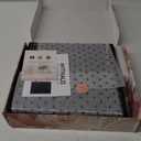 Storage Cubes Fabric Bins - Foldable Cube Storage Bin,Closet Organizer with Decorative Knob,Dual Handles Storage Basket,13 Inch for Nursery/Home Office/Closet 4 Pack (Black Grid)