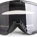 Motorcycle Goggles for Men Women Motocross Dirt Bike ATV Riding Windproof Glasses Wide Vision Powersports MX MTB Offroad Skiing Goggles UV Anti-Fog Scratch Dustproof - Clear (Black Frame + Clear Lens)