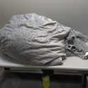 HOMBYS Oversized King Faux Fur Fluffy Comforter Set 120x120, 3 Piece Shaggy Plush Velvet Bedding Thick Comforter with Shams, Extra Soft and Warm,Light Grey