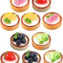 Alasum 5Pcs Mini Cream Fruit Cake Ornaments Realistic Resin Fake for Home Decor Wedding Party Photography Props Miniature Cake Models