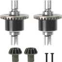 ShareGoo 2Pcs Front & Rear Differential Gear Diff Gear Set Compatible with WLtoys 144010 144001 144002 124016 124017 124018 124019 RC Car Upgrade Parts