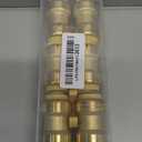 HQMPC Pex Fittings 3/4 inch Straight Coupling Push Fit PEX Fitting, Push-to-Connect Copper, CPVC, No Pb Brass Plumbing Fit (6PCS, 3/4") (0.75 Inch)