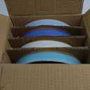 vancasso Bonita Pasta Bowls Set of 4, 32oz Shallow Bowl Plates, Dinner Bowls, Ceramic Pasta Plates, Microwave & Dishwasher Safe Serving Bowls, Bule (Blue)