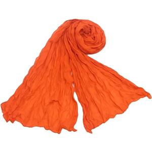 Women Solid Long Shawl Soft Solid Scarf Wrap Shawl Soft Scarf Wrap Long Hijab Scarves, Orange, Colour Name: 12