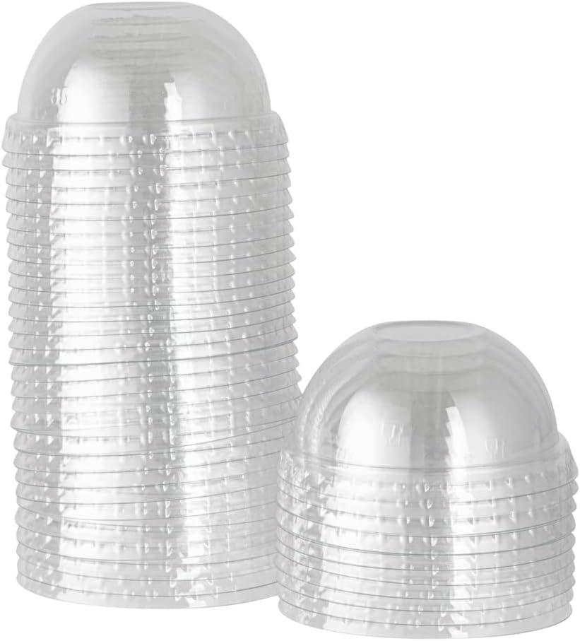 LIDS ONLY: Dome-Shaped Lids, 50 Transparent Plastic Lids For 5 Ounce Coppetta To Go Cups - Cups Sold Separately, Disposable, Clear Plastic Dessert Cups Lids, For Dessert Takeaways- Restaurantware