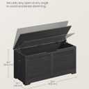 VASAGLE Storage Chest, Storage Bench with 2 Safety Hinges, Farmhouse Style, 15.7 x 39.4 x 18.3 Inches, for Entryway, Bedroom, Living Room, Charcoal Gray ULSB061B01