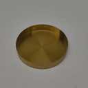 Round Gold Tray Stainless Steel Jewelry, Make up, Candle Plate Decorative Tray (7 inches)