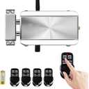 Remote Control Electronic Intelligent Door Lock, Smart Wireless,Electronic Deadbolt Anti-Theft Smart Hidden Door Lock,with 4 Remote Control,Keyless Access Control System for Home