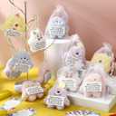 Hotop 20 Set Positive Gifts Bulk Mini Devil Plush Keychains with Cards and Bags, Inspirational Appreciation Monster Gifts for Employee Coworker Students Teacher Thanksgiving Christmas Class Prizes