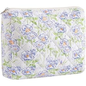 5 PACK HHQQWZ Makeup Bag Travel Cosmetic Bag for Women Girls, Zipper Make Up Pouch, Floral Flowers Toiletry Organizer Makeup, Portable Storage Bag, Cosmetic Travel Cloth Bag (L/Large Blue Flowers) 5 PACK HHQQWZ Makeup Bag Travel Cosmetic Bag for Women Girls, Zipper Make Up Pouch, Floral Flowers Toiletry Organizer Makeup, Portable Storage Bag, Cosmetic Travel Cloth Bag (L/Large Blue Flowers)