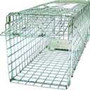 24" Small Collapsible Humane Live Animal Cage Trap No-Kill Trapping Kit for Humane Catch Release Rodent Small Cat, Rabbits, Squirrel, Opossum, Squire, Raccoon, All Fit Sized Animals, 2-Doors