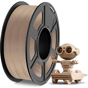 TECBEARS Wood Filament PLA, Neatly Wound 3D Printer Filament 1.75 mm, 3D Printing Filament Wood, Dimensional Accuracy +/ - 0.03mm, Fit Most FDM 3D Printers, 1kg Spool (2.2lbs), PLA Maple Wood