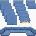 Patelai 14 Piece Outdoor Furniture Replacement Cushions Fits 6 Seat Patio Sectional Cushions Set Waterproof Couch Replacement Sofa Liner Cover for Porch Garden Balcony(Royal Blue), Large