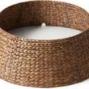 42in Extra Large Christmas Tree Collar - Woven Hyacinth Tree Collars for Artificial Trees - Rattan Rustic Farmhouse Basket for Tree Base Cover with Cord Cut-Out for 9ft 10ft 12ft Tree (Brown)