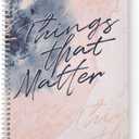 Softcover Things That Matter 8.5" x 11" Motivational Spiral Notebook/Journal, 120 College Ruled Pages, Durable Gloss Laminated Cover, White Wire-o Spiral. Made in The USA