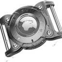 ONEONTA Airtag Dog Collar Holder | Airtag Dog Waterproof - Airtag Holder for Dog Collar with Removable Metal Loop, Sturdy TPU, Lightweight, Compact Size, Fits 1" Width Collar (Black)