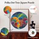 KAAYEE Puzzles for Adults 1000 Pieces, Polka Dot Tree Circular Jigsaw Puzzles 1000 Piece, 26.6in Round Impossible Hard Difficult Challenging Puzzle for Adults Birthday Home Decor