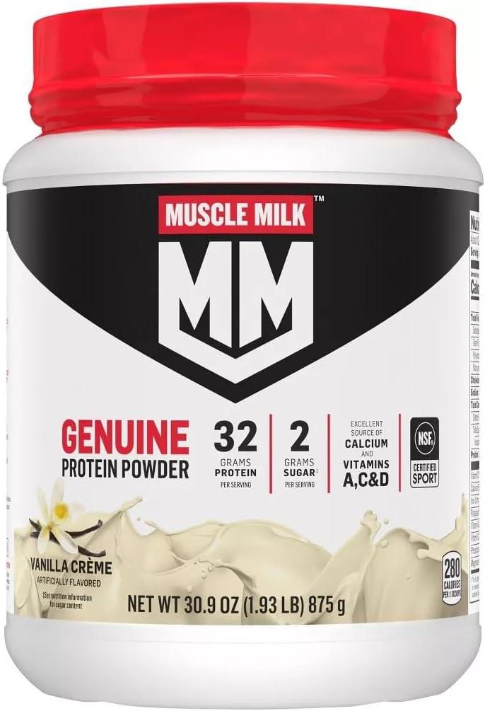 Muscle Milk Lean Muscle Vanilla Creme Protein Powder, 1.93 Pound (Pack of 1) (EXP 02/08/26)
