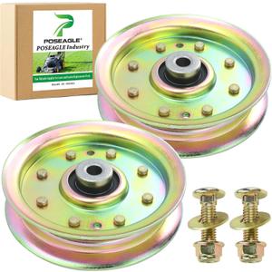2 Pack 175820 Idler Pulley for Husqvarna 48 Inch Z4822 Z4824 Mower | Replaces 596481401 539107620 532175820 Pulley for Husqvarna 48 Inch GTH2548 YTH2448 YTH2148 YTH1848XP and Craftsman 42 Inch