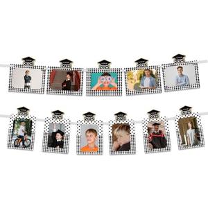 Fonder Mols Graduation Garland Photo Banner, 2025 Graduation Party Decoraitons, Class of 2025 Party Supplies, Pack of 2