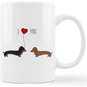 kunlisa Funny Dachshund Gifts for Women Coffee Mug,Dog Coffee Mug,Wiener Dog Gifts for Women