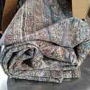 Loloi Magnolia Home by Joanna Gaines Banks Collection BAN-01 Ocean/Spice 8'-6" x 11'-6", .13" Pile Height, Machine Washable, Area Rug