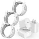 10FT iPhone Charger, iPhone 14 Fast Charging Block, Long 10Feet Fast Apple Charger USB C to Lightning Cable & 3Pack Type C Wall Charger Block for iPhone 14/14 Pro Max/14 Plus/13/13 Mini/12/11/X/XR/SE